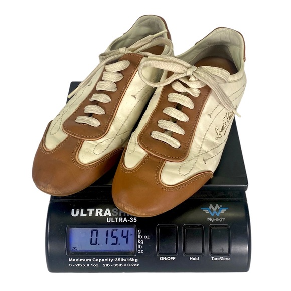 Louis Vuitton Leather Sneakers Size 36.5 / 7 G0 0085 - Picture 5 of 9